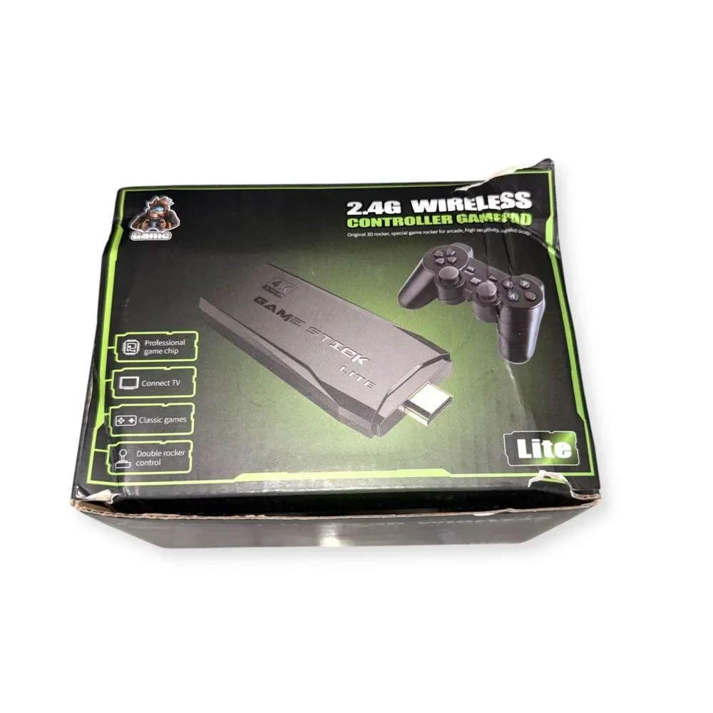 M8 4K Retro Game Stick, HD Home Video Retro Game Console with 2 Wireless Control